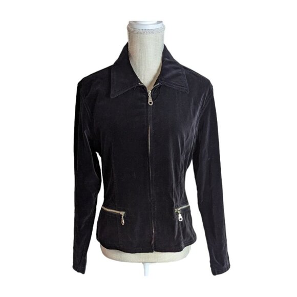 💖 Host Pick 💖 🎉🎉 VTG 90s Black Velvet Jacket & Mini Skirt Set - Picture 5 of 11